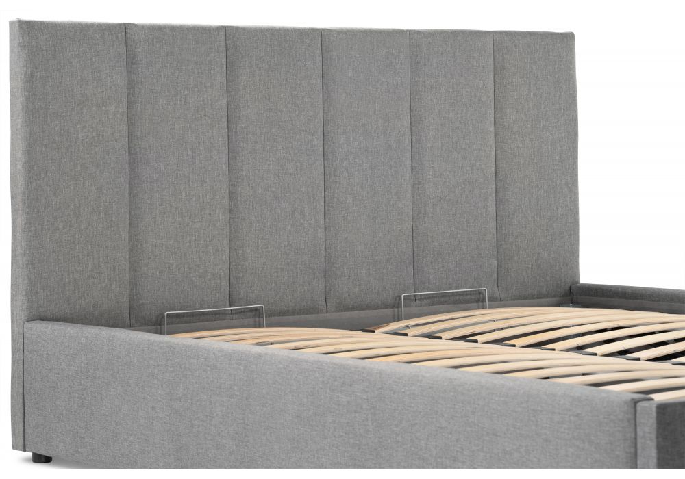 Кровать двуспальная Афродита-3 160 х 200 см с ПМ рогожка серая