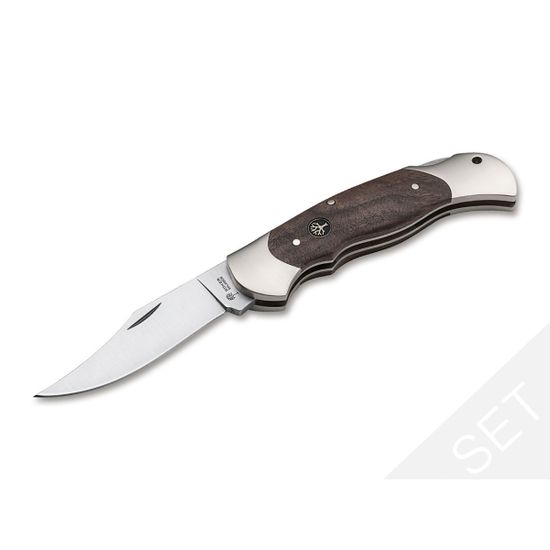 Складной нож Boker модель 113113 Optima Set Walnuss c клинком из стали 4034 Stainless Steel, рукоять дерево (Орех)