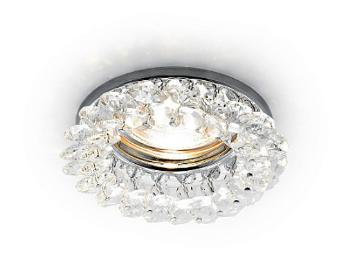 Встраиваемый точечный светильник K206 CL/CH хром/прозрачный хруст MR16