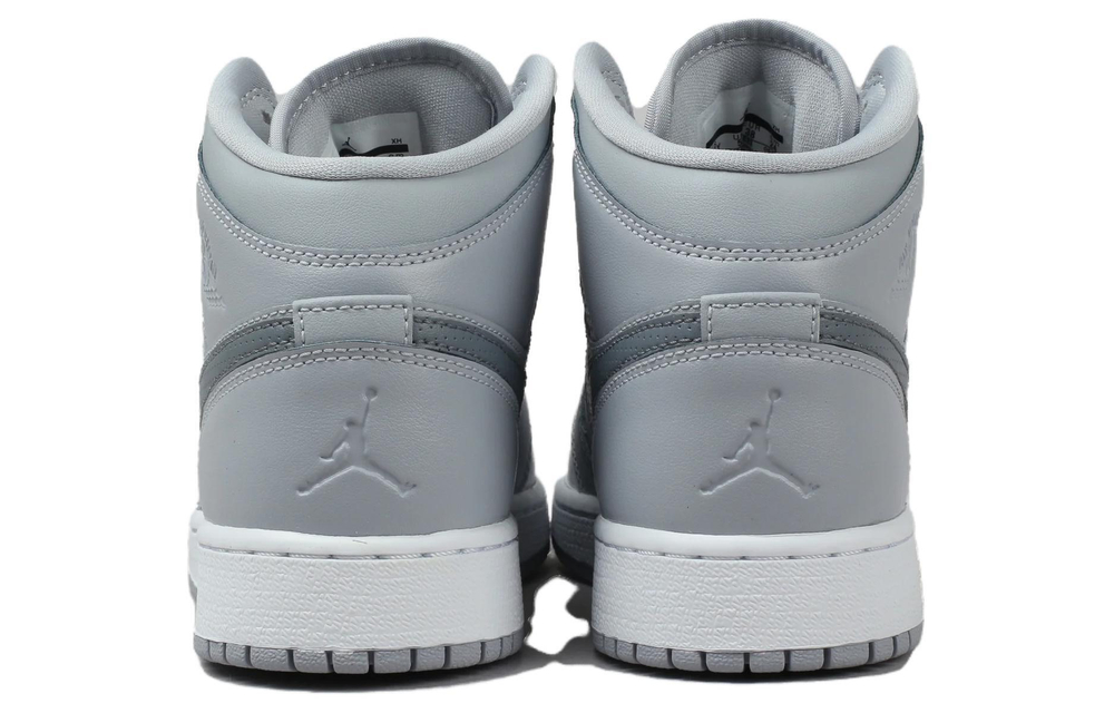 Кроссовки Jordan Air Jordan 1 Retro Mid Wolf Grey Cool Grey (Женская размерная сетка)