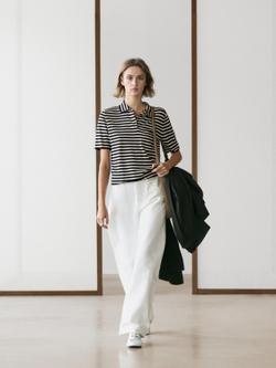 Massimo Dutti Трикотажное поло с карманом, темно-синий