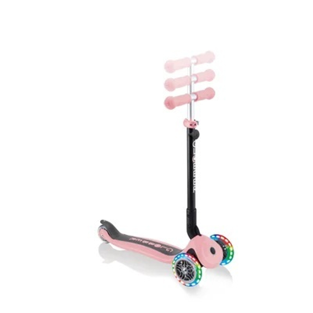 Самокат Globber Go Up Foldable Plus Lights светло-розовый