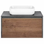 Тумба с раковиной Vincea Mesa 800 T.Oak + Beton
