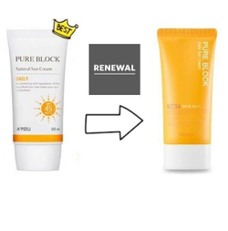 A'Pieu Pure Block Natural Daily Sun Cream SPF45/PA+++ солнцезащитный крем