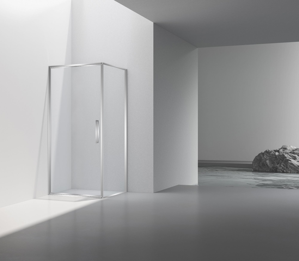 Душевой уголок Slim 8mm VSR-4SLP9010CL, 1000*900, хром, стекло прозрачное