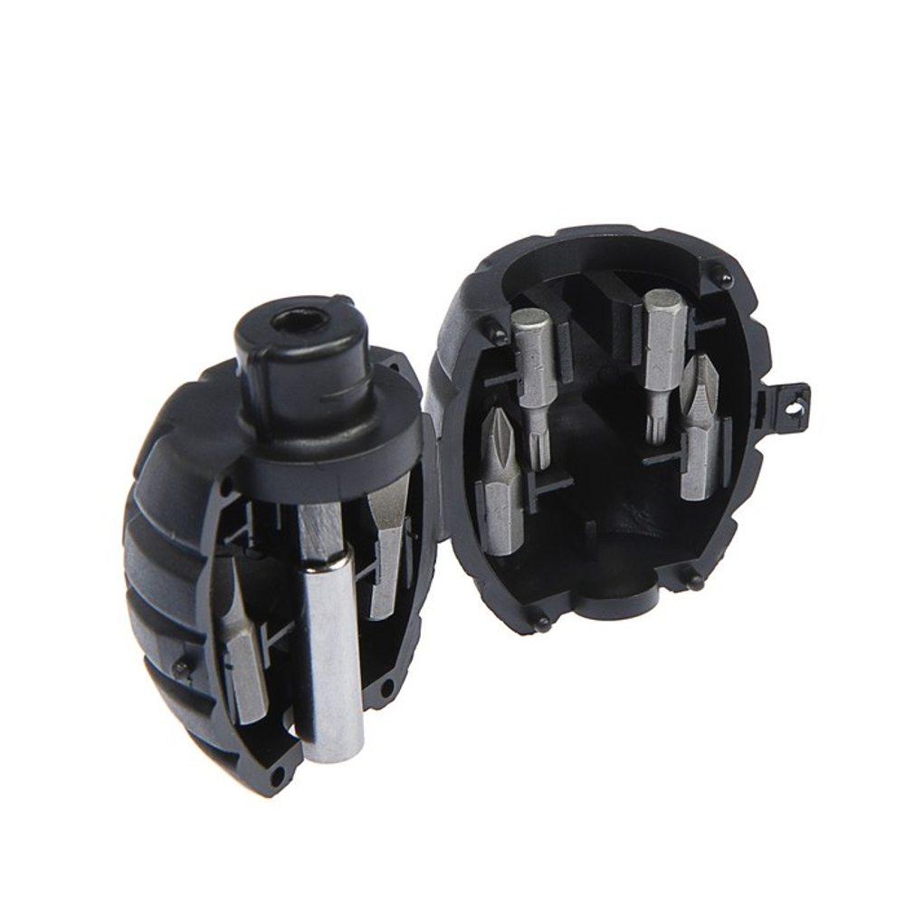 Отвертка с набором бит ТУНДРА «граната», 7 предметов