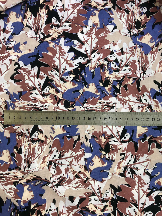 Коттон принт, милитари беж/серый/коричневый D20C1