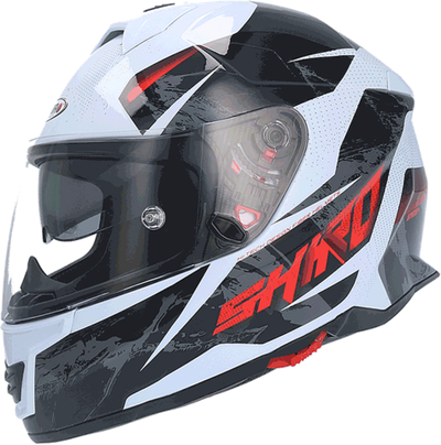 Шлем SHIRO SH351 SPEED white/red 2XL