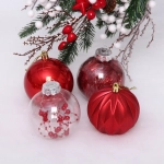 Набор шаров 8 см «Волшебство» (в наборе 12 шт), Красный