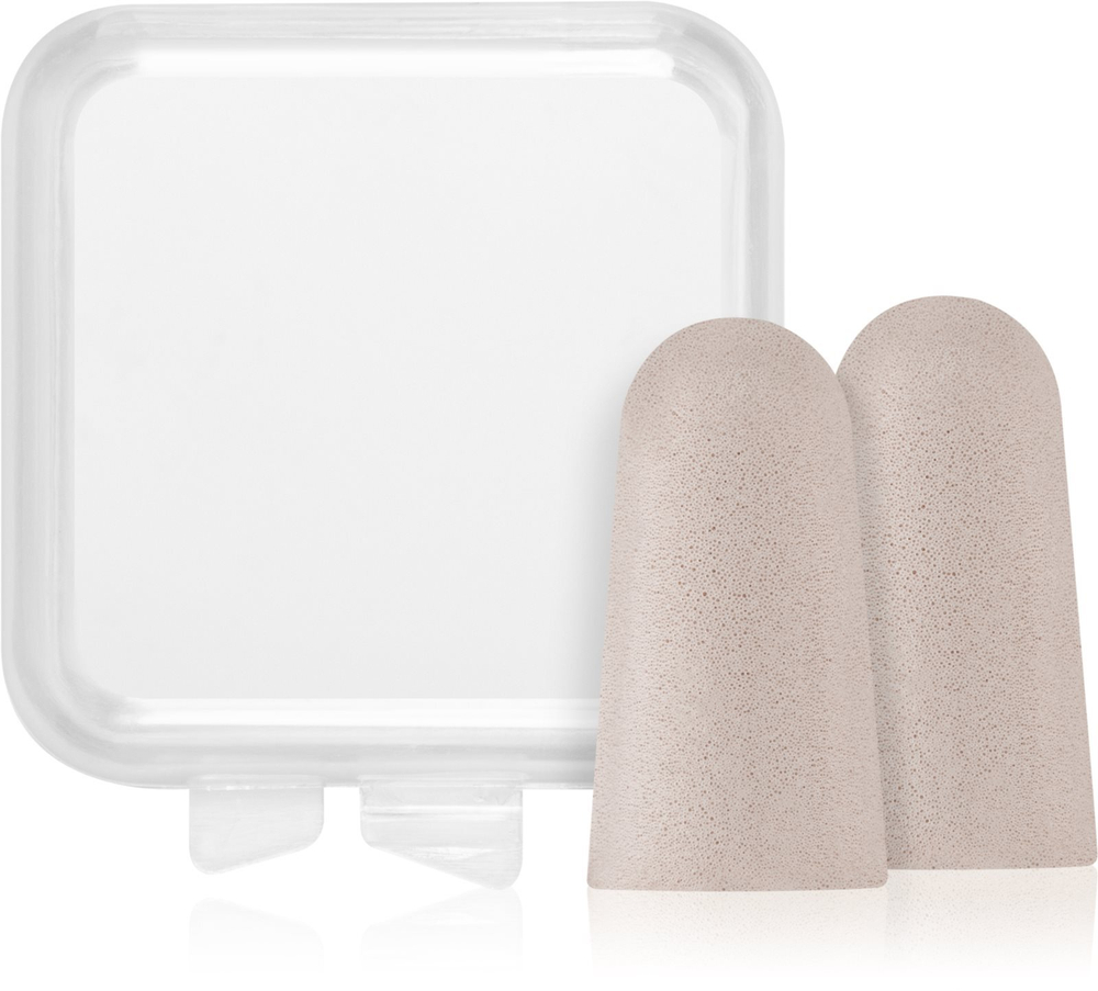 Notino Travel Collection Satin sleep mask with ear plugs - комплект спальных лент и берушей /  Beige   / GTIN 2800011906722