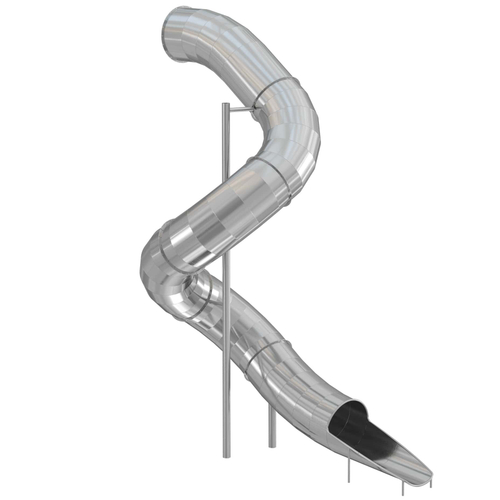 Горка из нержавеющей стали винтовая, высота 5 400 мм