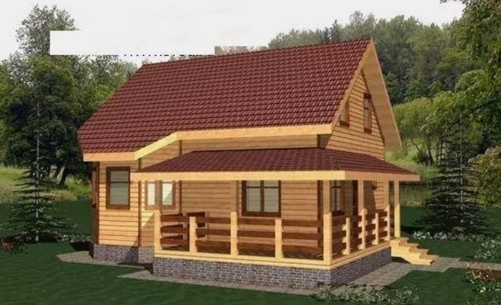 Проект Дома 122,9 кв. м из бруса Д-28