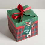 Коробка подарочная новогодняя складная «С Новым годом!», 18 х 18 х 18 см, 4330075