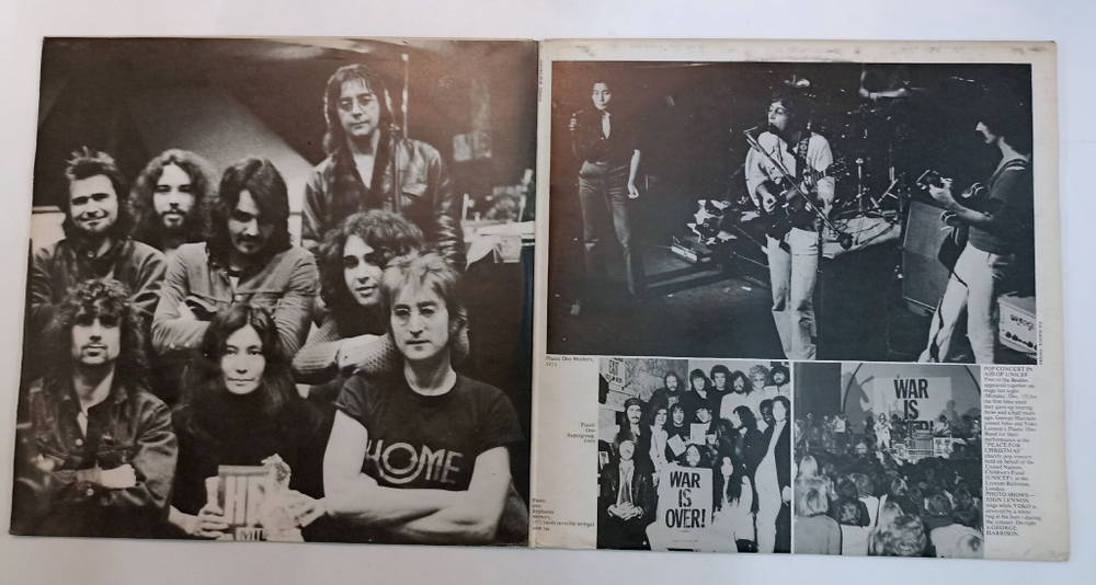Винтажная виниловая пластинка John Lennon and Yoko Ono Plastic Ono Band With Elephants Memory And Invisible Strings Some Time In New York City (UK 1972)