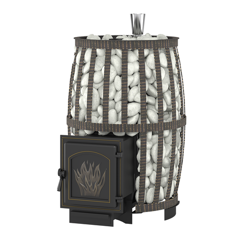 Чугунная банная печь Везувий Легенда Русский пар Ковка 24 (271)