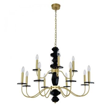 Подвесная люстра 12*E14 3878+4/С brass латунь Vanessa Newport