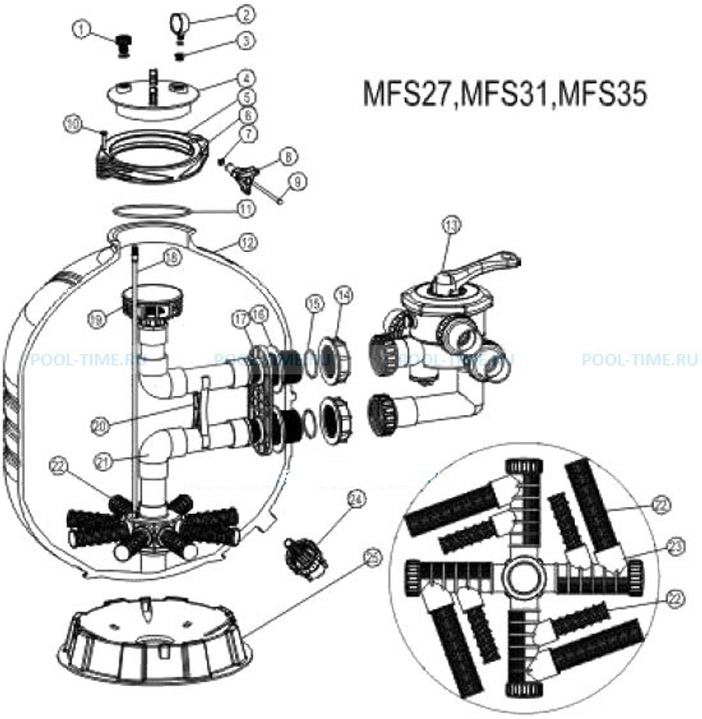 AV Крышка для фильтра MFS/SP/SS450-700