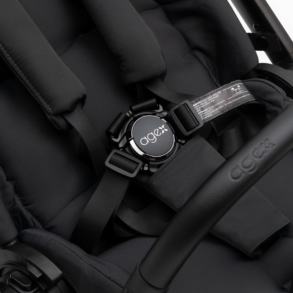 Коляска Agex Prima Pro 3 в 1 с автокреслом i-Safe S Grey Midnight Grey (Темно-серый)