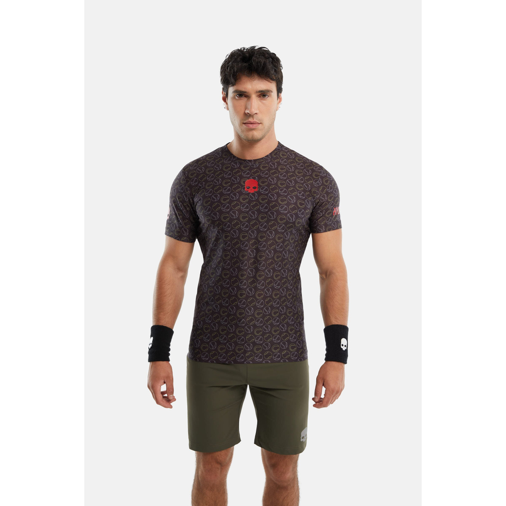 ОДЕЖДА ДЛЯ ТЕННИСА Мужская, Футболка HYDROGEN TENNIS BALLS ALLOVER TECH .