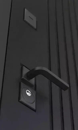Входная металлическая дверь Бункер HIT Хит B-06 черный кварц / Гладкая Венге светлый