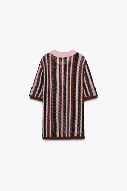 ZARA СВИТЕР В СТИЛЕ ПОЛО, РАЗНОЦВЕТНЫЙ