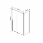 Душевой уголок Vincea LUGANO VSR-1L1015CL-1 150x100 стекло прозрачное/профиль хром