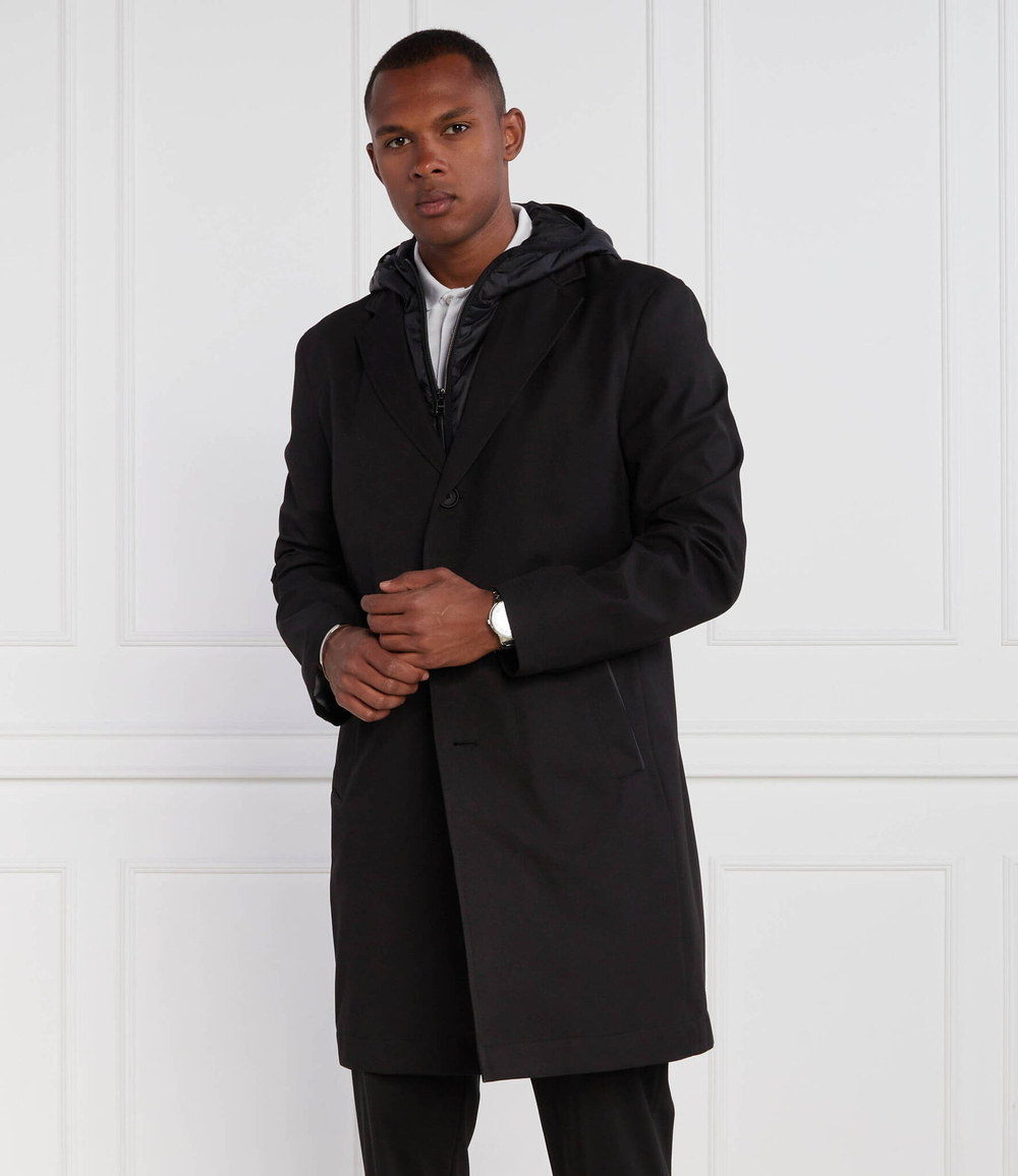 Пальто H Hyde Hood C 233F BOSS BLACK - черный(50496157)