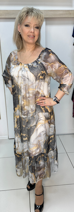 Нарядное двойное платье с регулировкой декольте