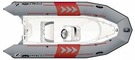 Лодка надувная ZODIAC PRO 500 NEO хайпалон-неопрен ( серо-белая )
