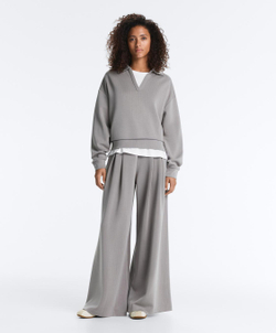 Oysho Длинные брюки в складку из мягкого на ощупь модала, светло-серый