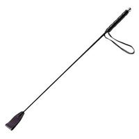 Чёрный стек 58см с кожаной ручкой Sitabella BDSM Accessories 3030-1