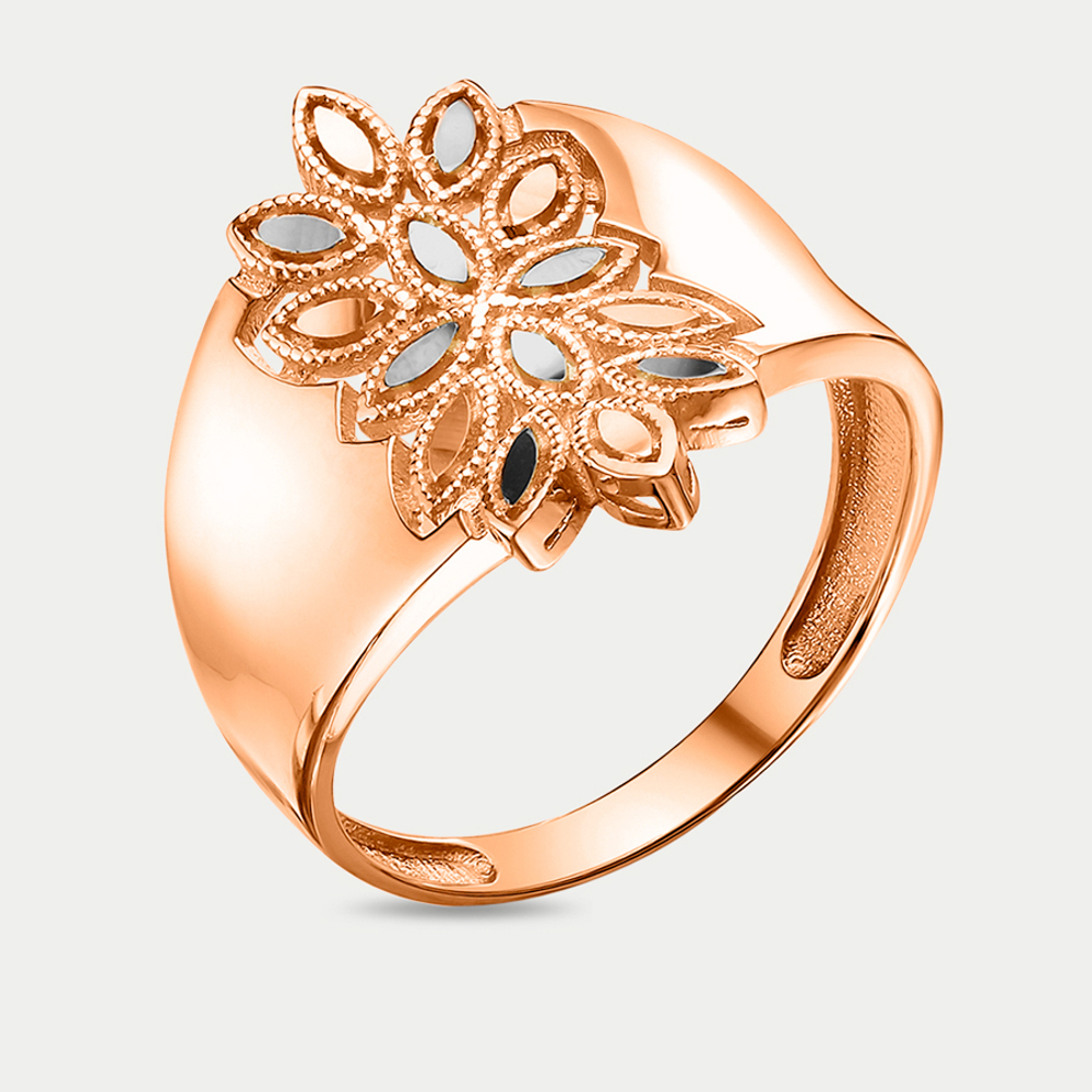 Кольцо женское из розового золота 585 пробы без вставок (арт. РАКд748-4152)