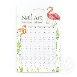 Наклейки металлизированные микс серебро