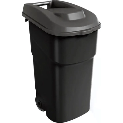 Бак для мусора на колесах 90л (черный)