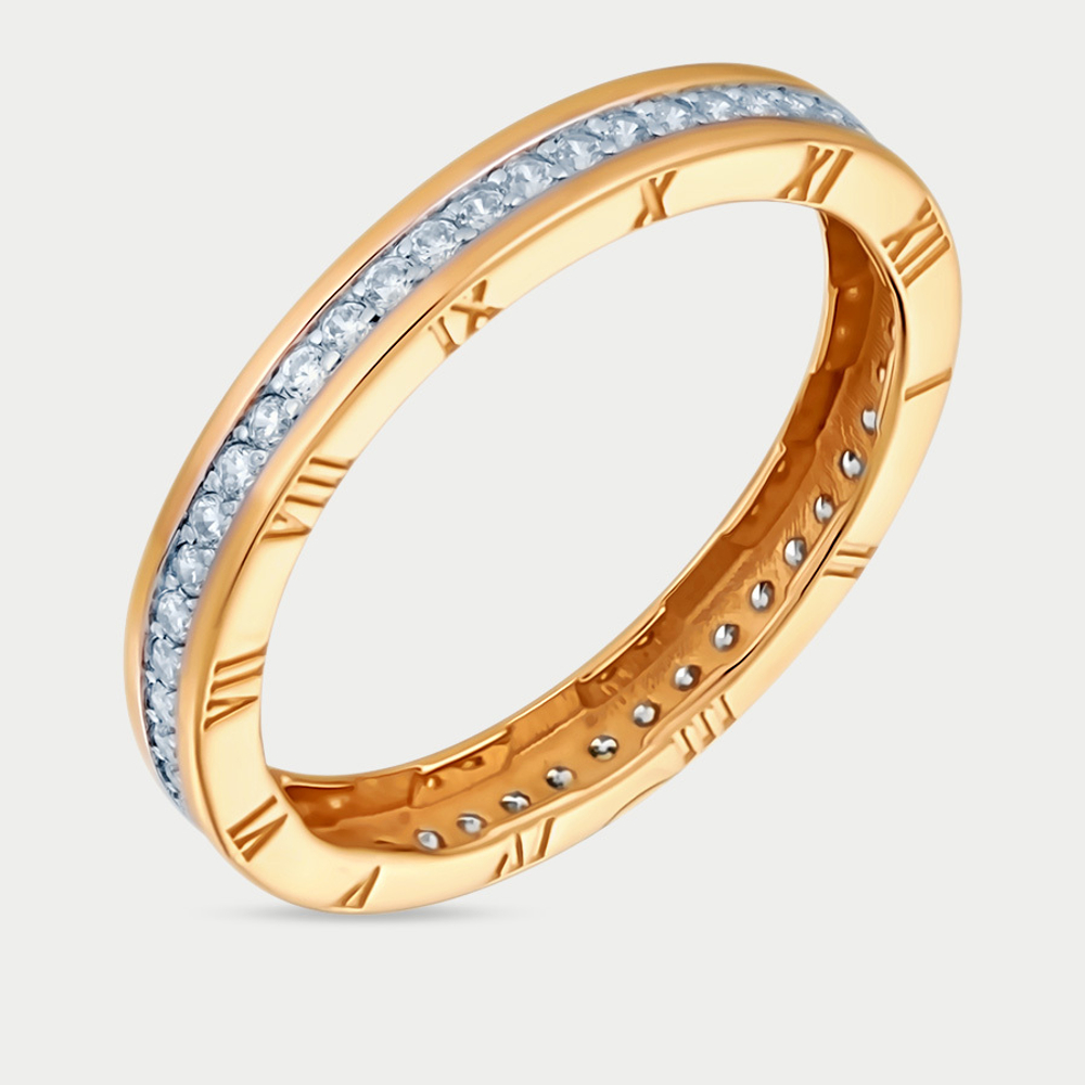 Женское кольцо из желтого золота 585 пробы с фианитами (арт. к4135л)