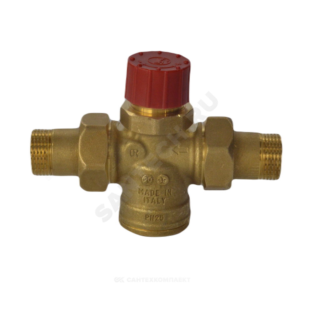 Клапан балансировочный автомат латунь R206A-1 Ду 15 G1/2" A Ру25 НР 0.05 - 0.8 м3/ч без ниппелей Giacomini R206AY103