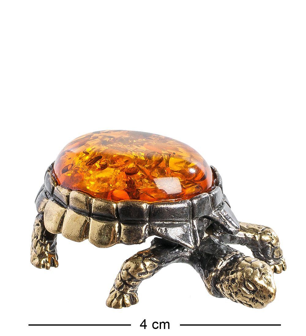 Народные промыслы AM- 607 Фигурка «Черепаха» (латунь, янтарь)