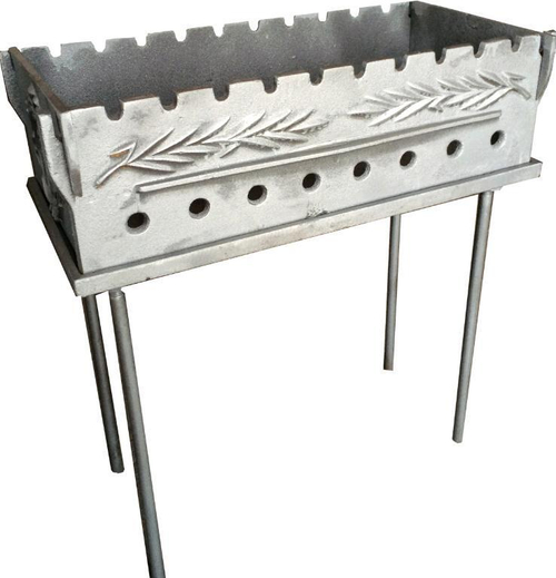 Мангал чугунный с ножками 650*320*700