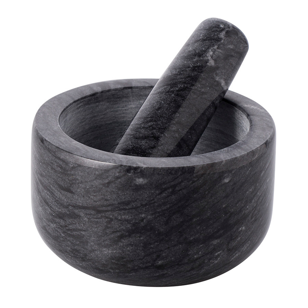Ступка marm, 12,7х7,6 см, черный мрамор