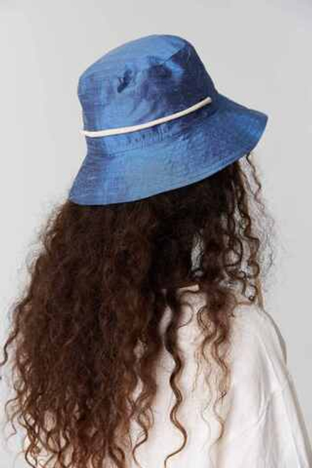 Панама шелк-чесуча синяя