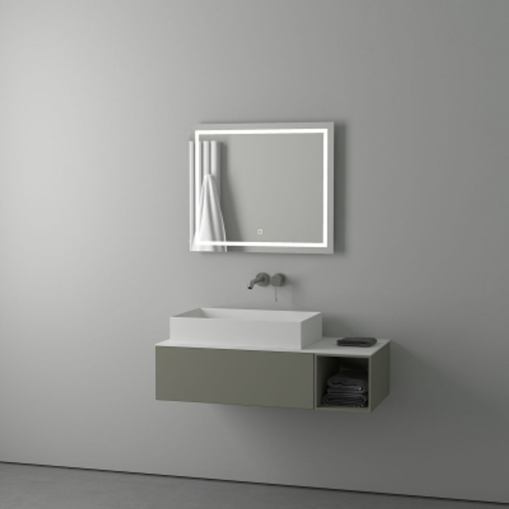 Зеркало Evoform со встроенным LED-светильником 22 W 70х60 см Сенсорный выключатель