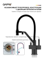 Смеситель для кухни с подключением к фильтру Gappo G4395-66