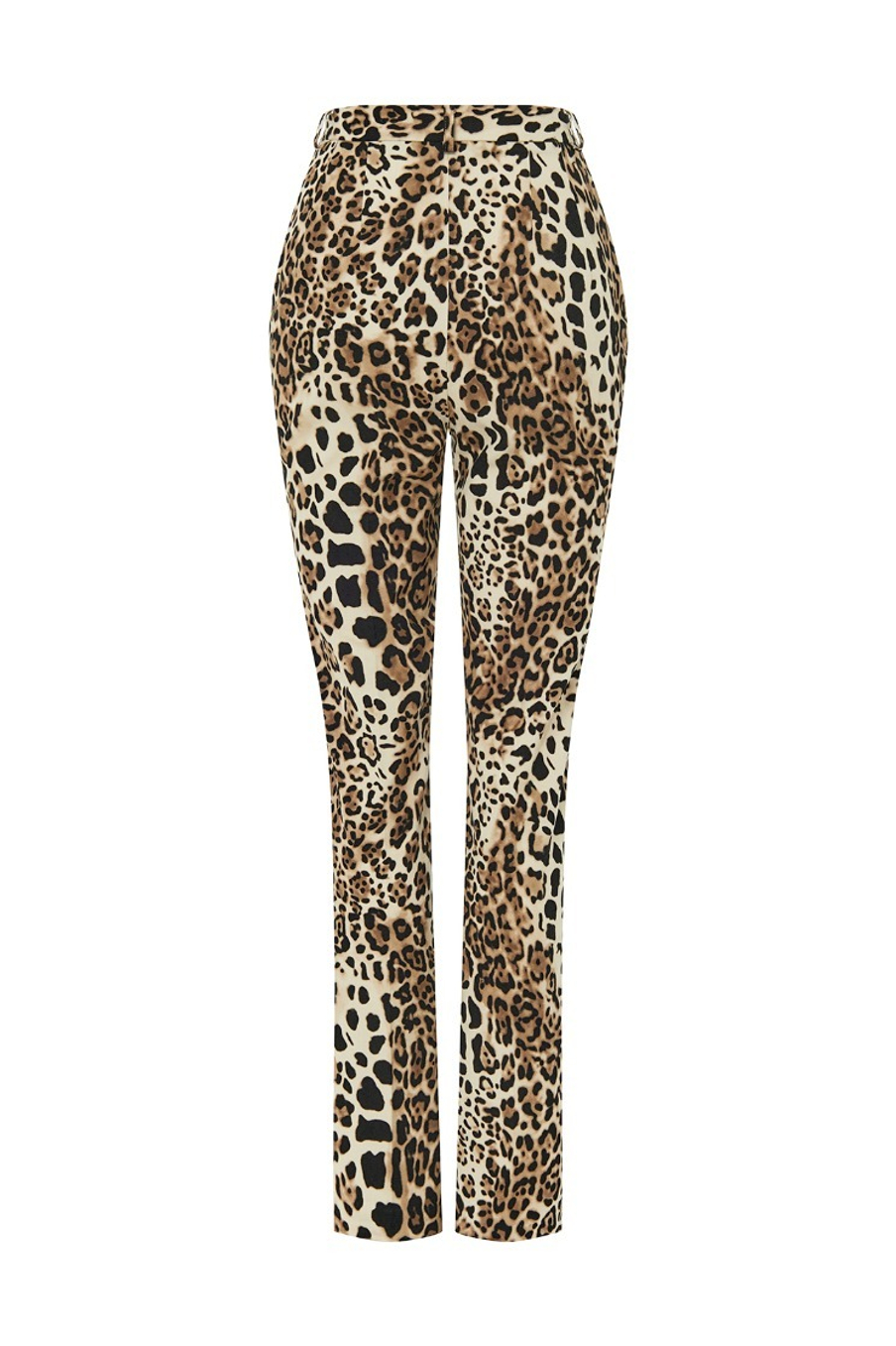Trousers "Wild Cat" Slit Leopard