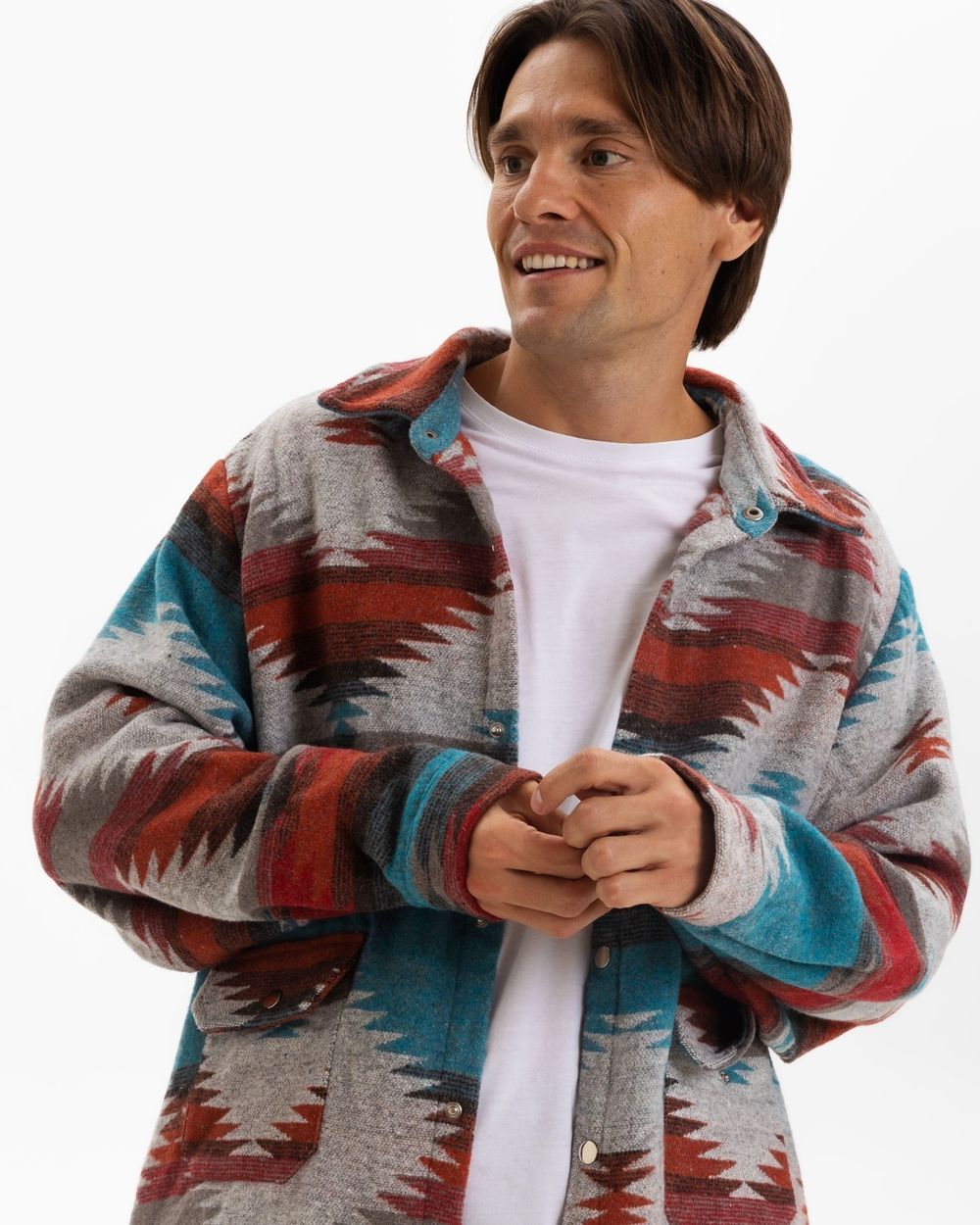 Рубашка Kefirmaykifer оверсайз Этно оранжевая