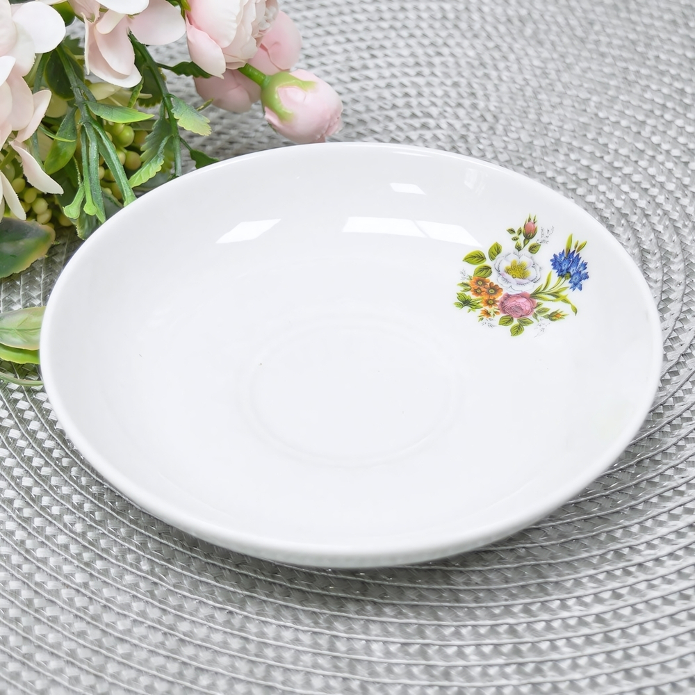 Блюдце 150мм форма 651 Букет цветов