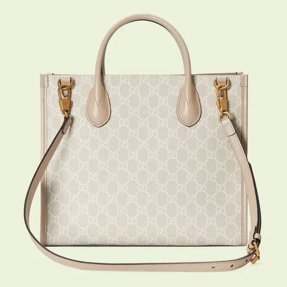 Маленькая сумка-тоут Gucci с переплетенными буквами G