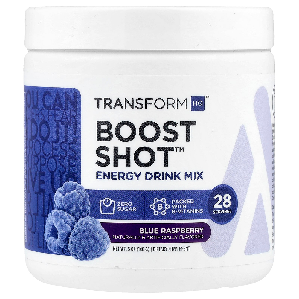 TransformHQ, Boost Shot ™, смесь для энергетических напитков, голубая малина, 140 г (5 унций)