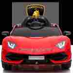 Детский электромобиль "Lamborghini Aventador SVJ", красный