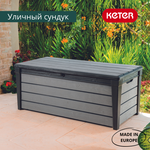 Сундук Keter для хранения Брашвуд Storage box графит (455л)