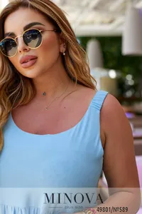 Платье 589-голубой Minova